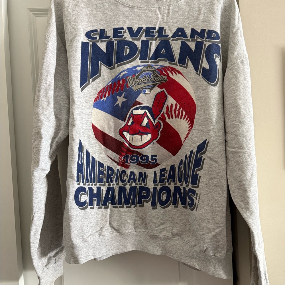 Cleveland Indians Starter Gray Sweater